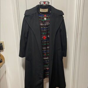 🏳️‍🌈🏳️‍🌈🏳️‍🌈BOGOHO🏳️‍🌈🏳️‍🌈🏳️‍🌈Vintage Elegant Black Wool Trench Coat